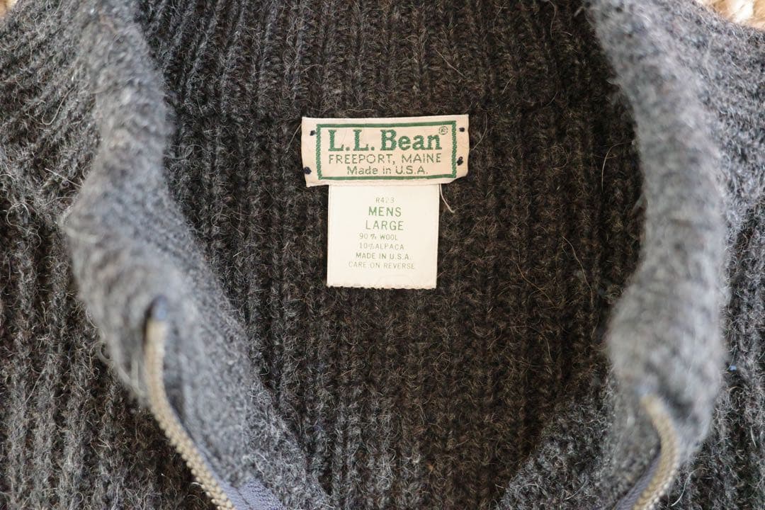 80s 90s usa製 L.L. Bean ドライバーズニット