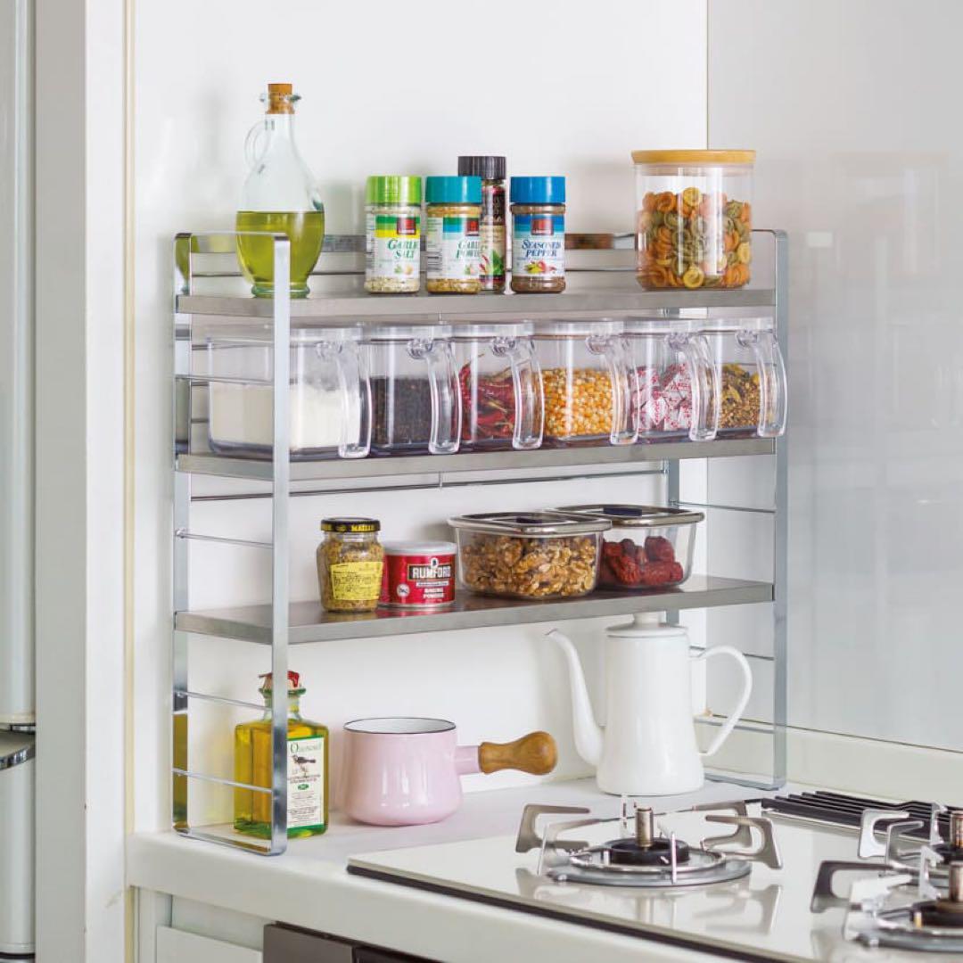 40184 ステンレス棚 スパイスラック ワイド