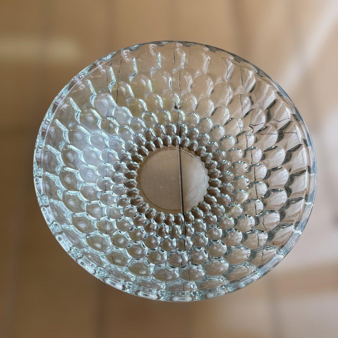 ガラス製テクスチャー　中皿　ボウル皿