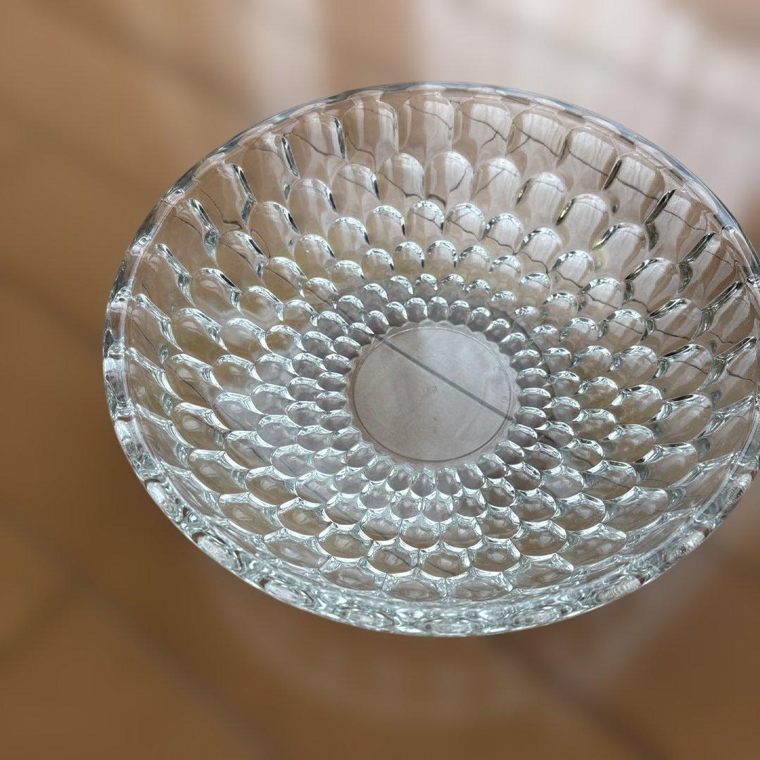 ガラス製テクスチャー　中皿　ボウル皿