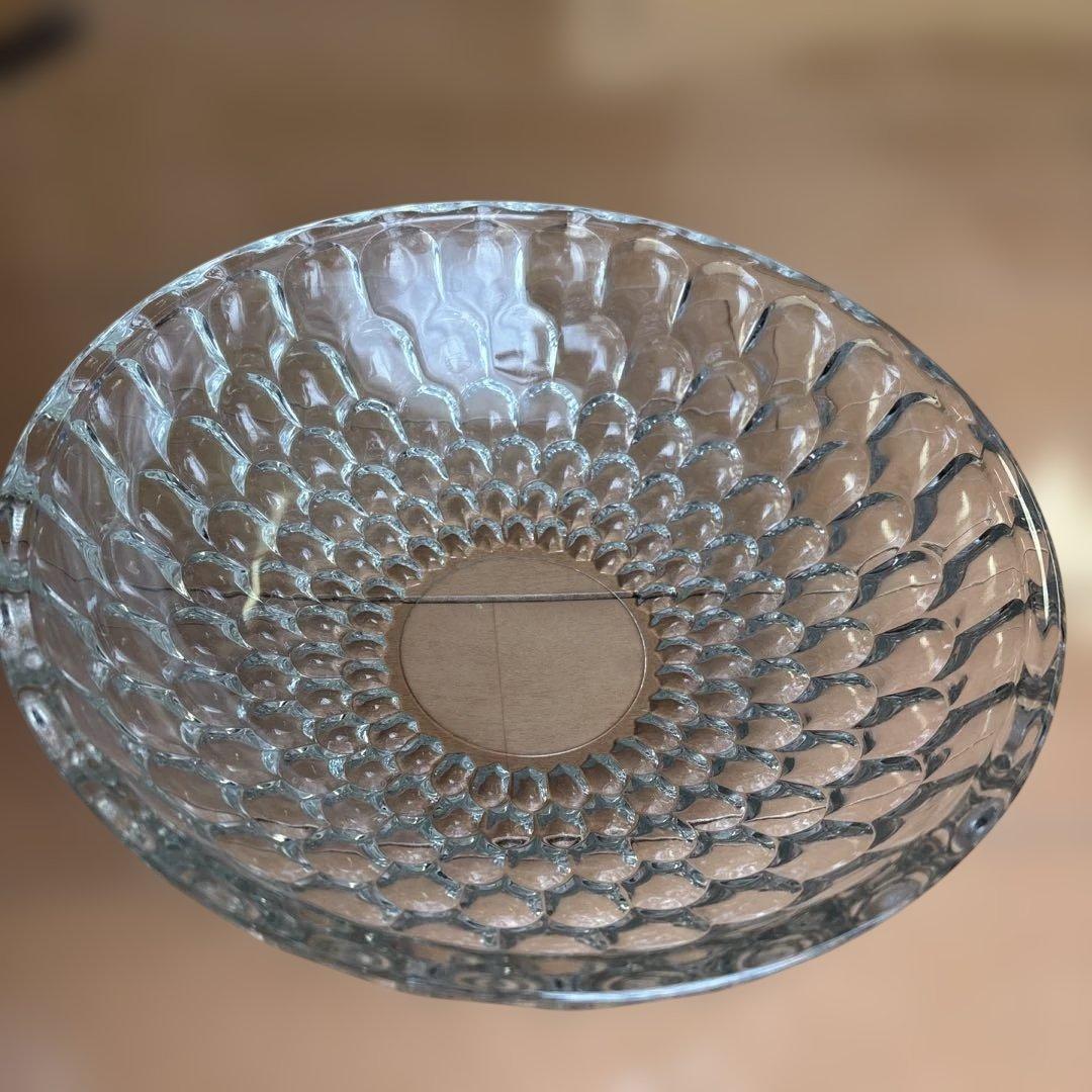 ガラス製テクスチャー　中皿　ボウル皿