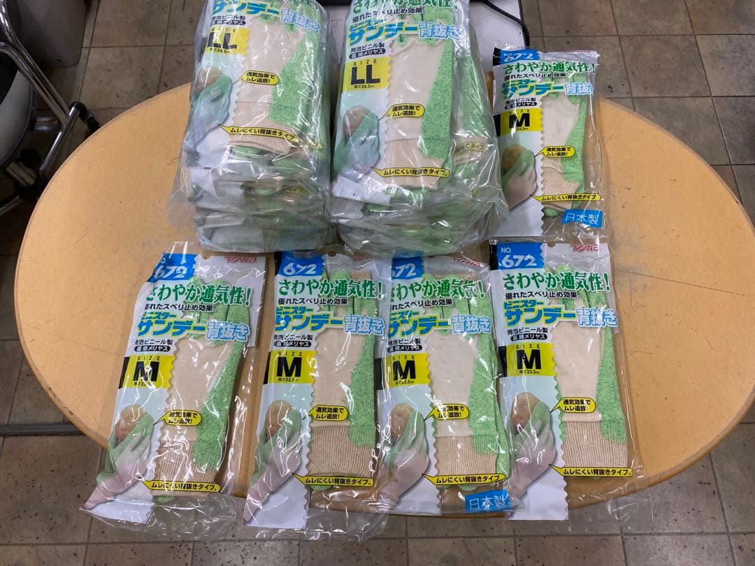 新品672 TOWA ビニスターサンデー背抜き LLサイズ20双M5双セット