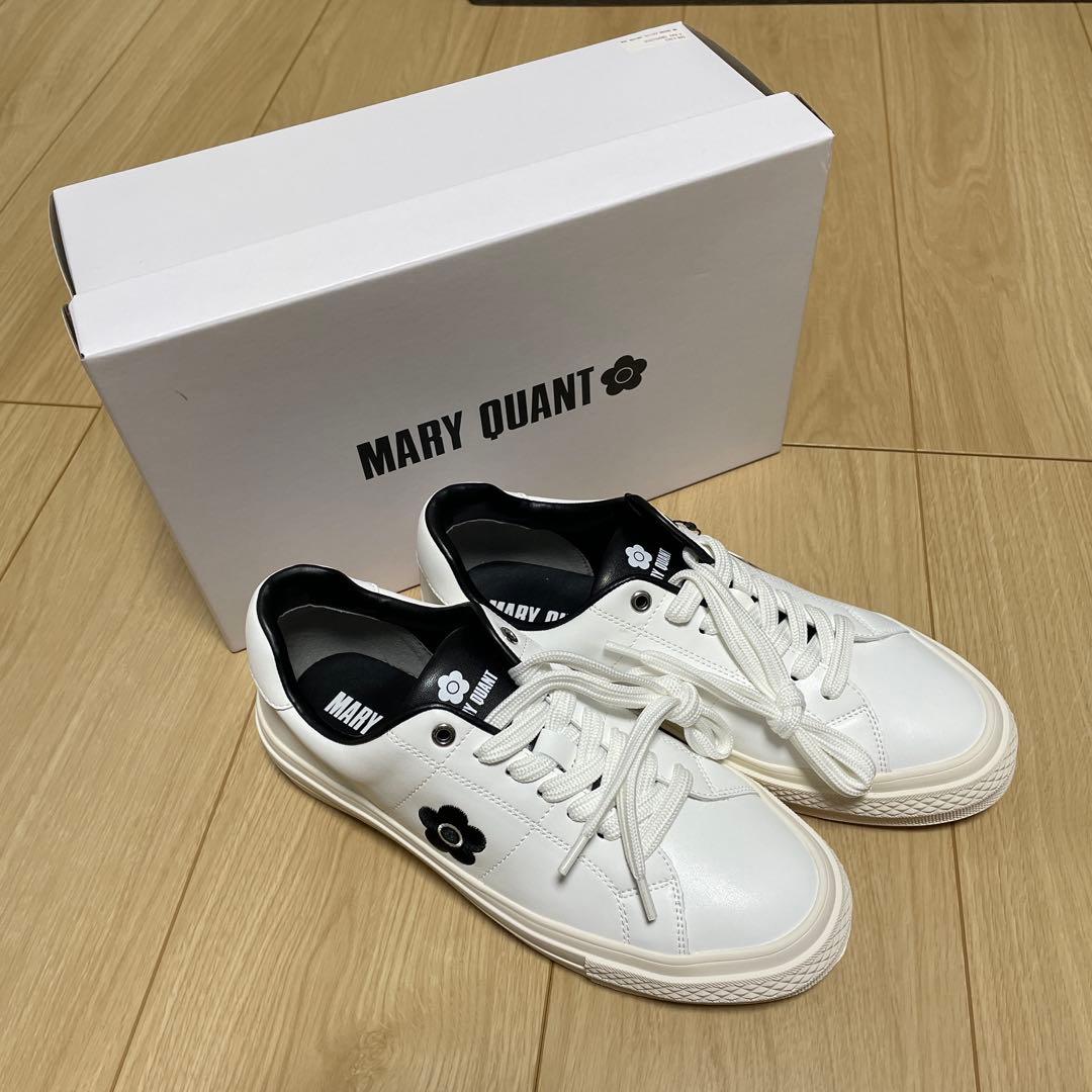 MARY QUANT アイコンデイジーバイカラースニーカー (ホワイト)Mサイズ