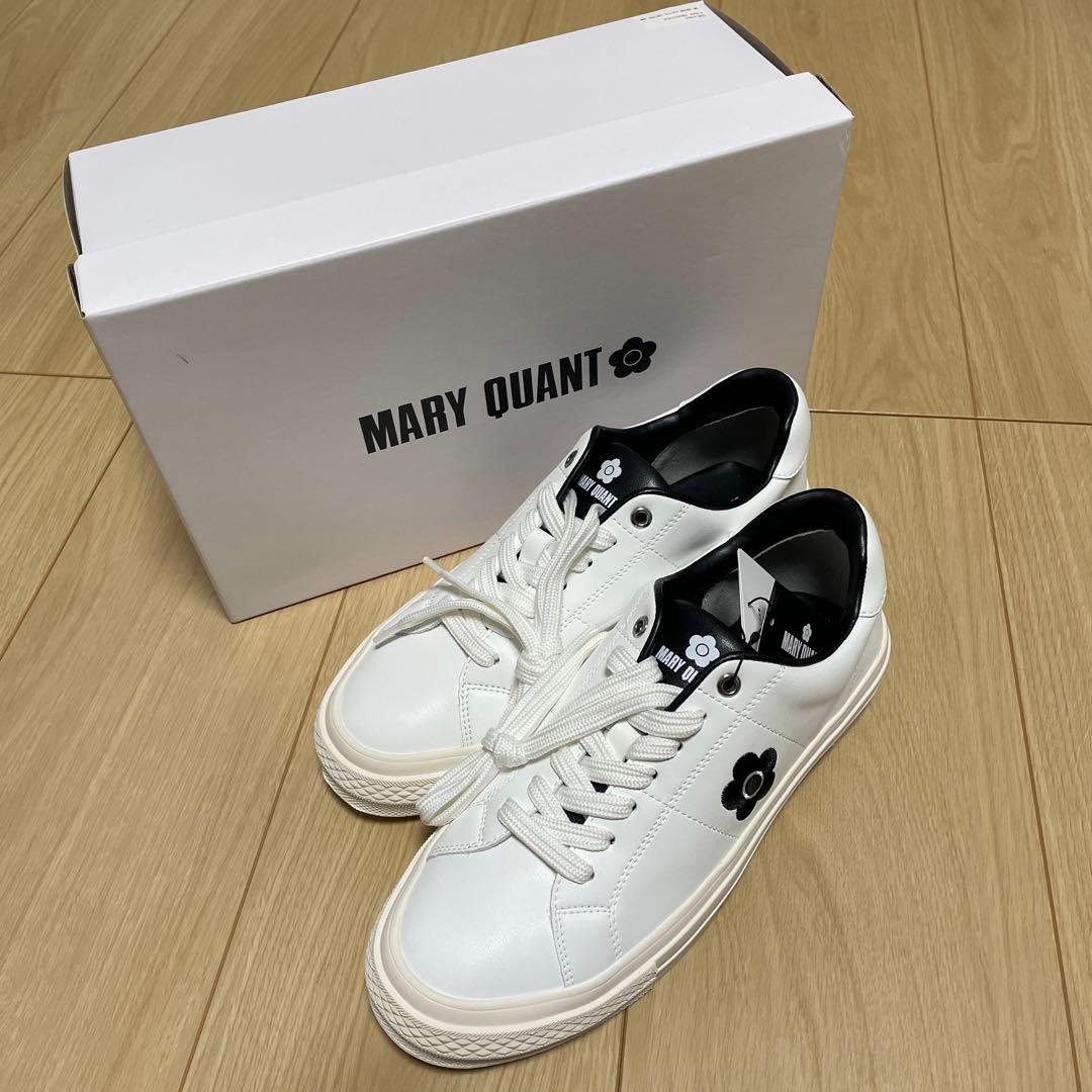 MARY QUANT アイコンデイジーバイカラースニーカー (ホワイト)Mサイズ