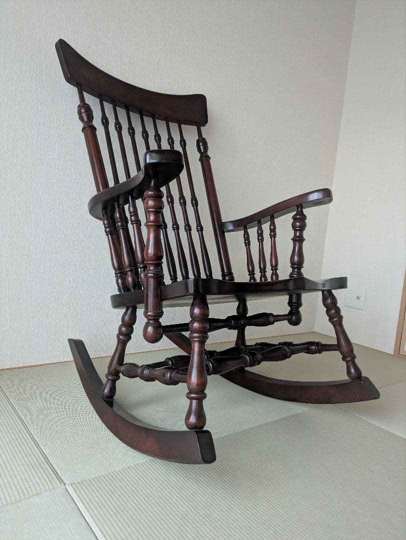 【松本民芸家具】 ロッキングチェア ミズメ桜 揺り椅子 304F型 刻印無」