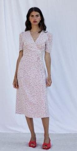 Rouje 花柄ラップドレス 34