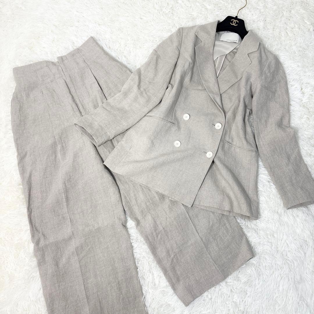 ☆美品☆uncrave アンクレイヴ セットアップ ワイドパンツ リネン100%