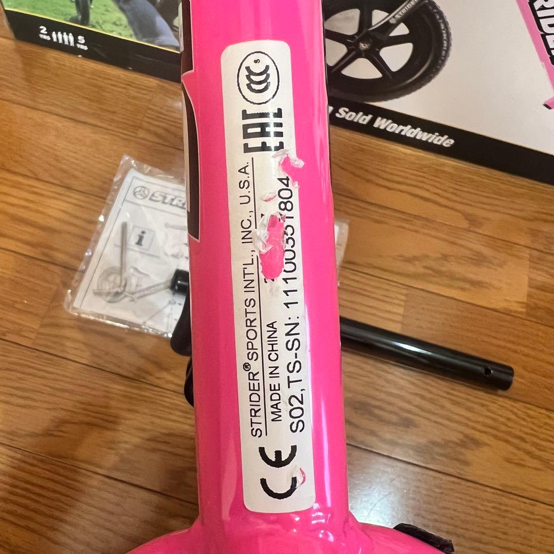 STRIDER バランスバイク ピンク 12インチ スポーツモデル ストライダー