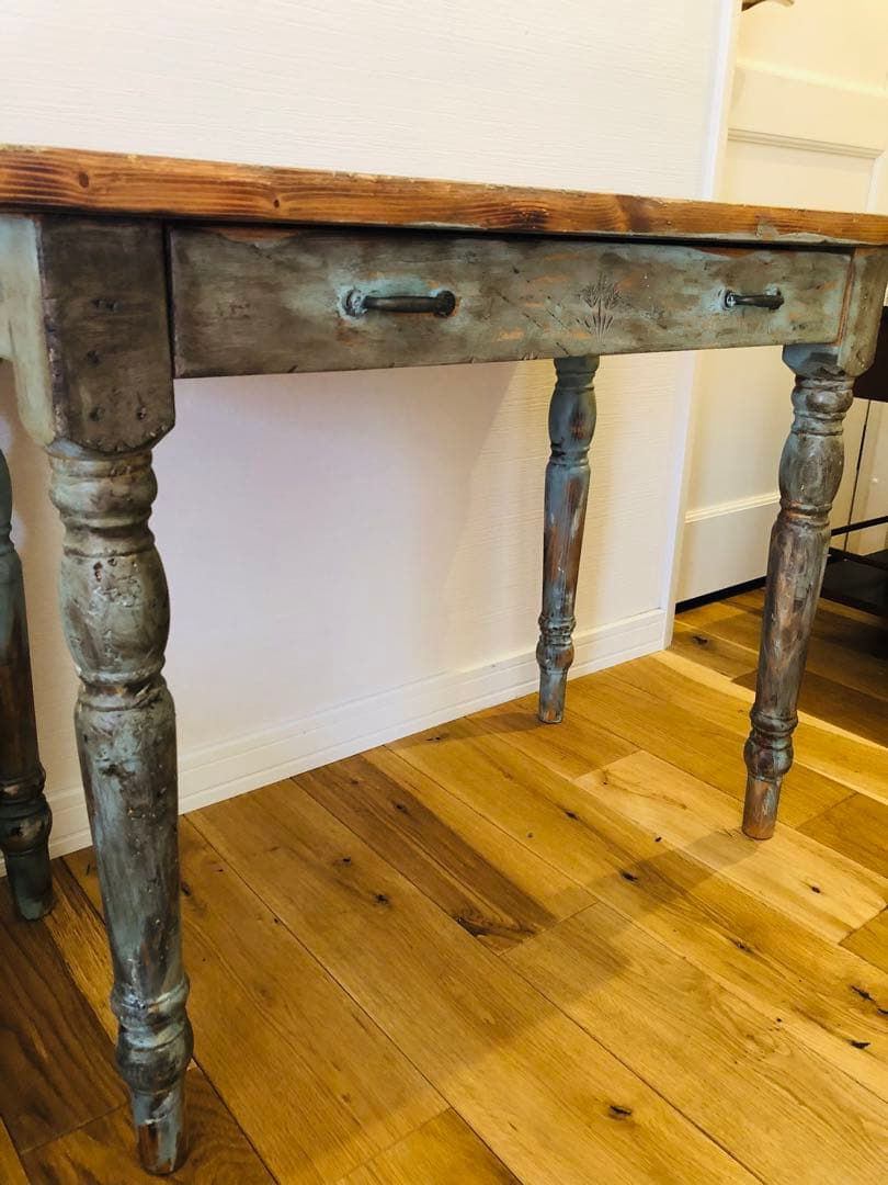 一点物　ビンテージ　アンティーク　机　ワークデスク　ハンドメイド