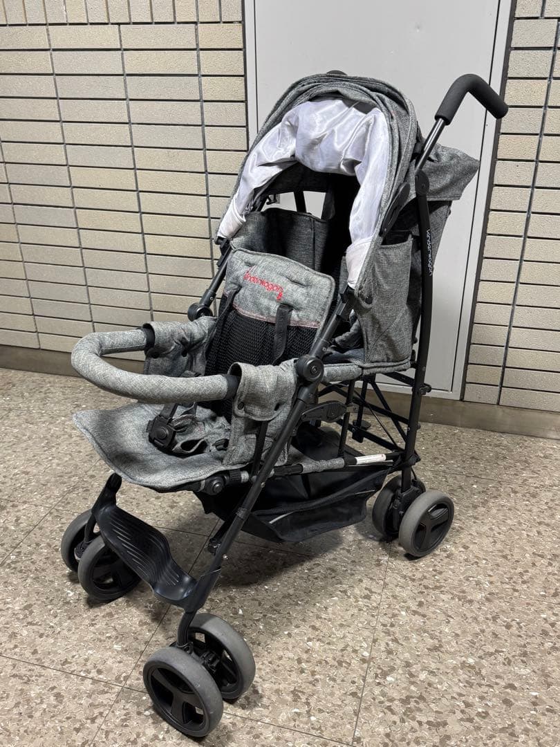 ぶ*ん様 日本育児 DUOシティHOP2 グレーデニム 2人乗りベビーカー