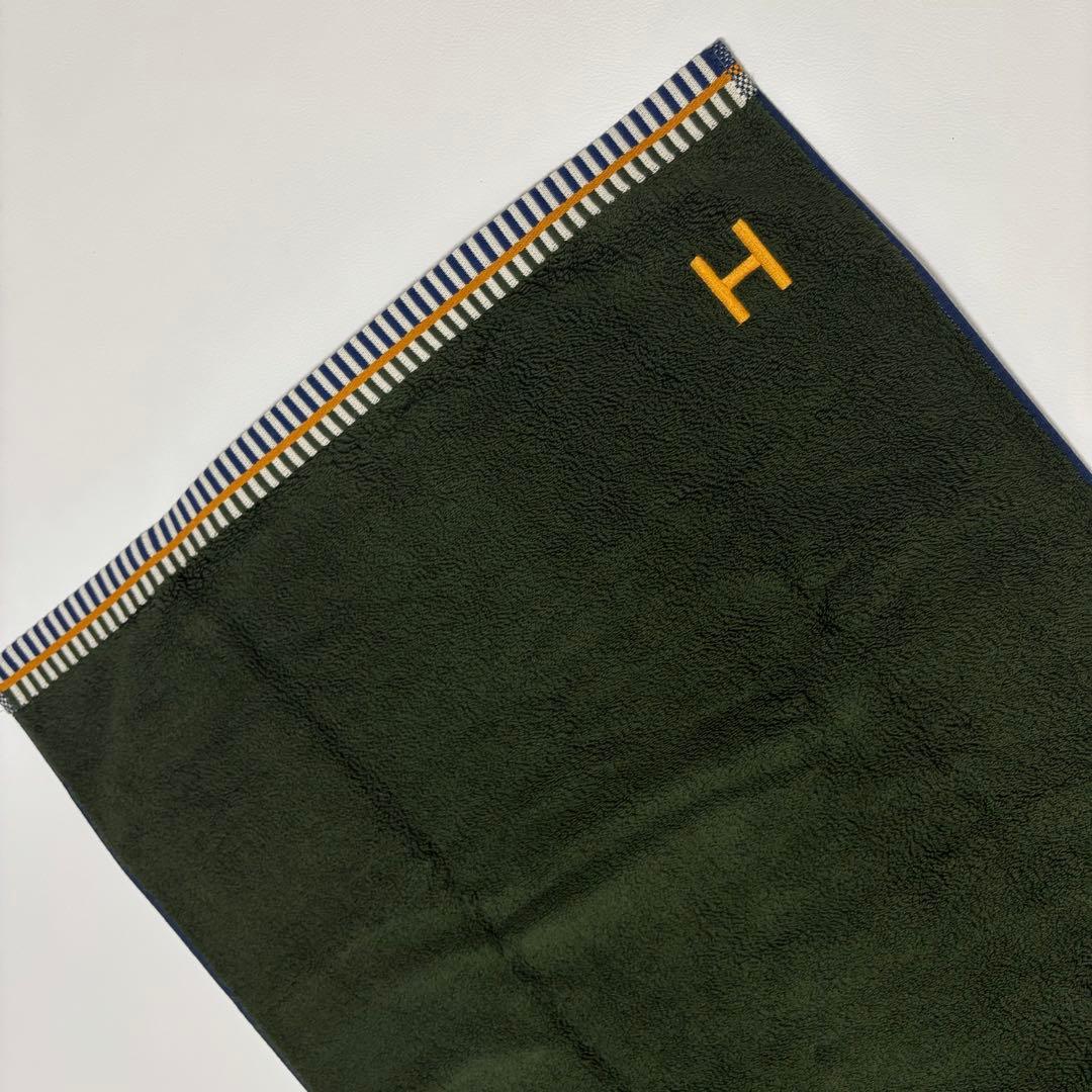 未使用タグ付き✨ エルメス ヴィス ヴェルサ バスタオル ネイビー カーキ
