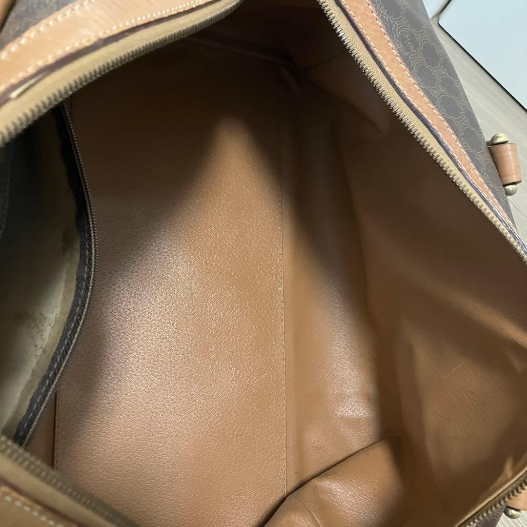 【値下げ・ヴィンテージ】セリーヌ マカダム柄 ボストンバッグ 大容量