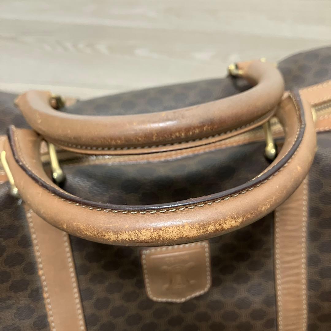 【値下げ・ヴィンテージ】セリーヌ マカダム柄 ボストンバッグ 大容量