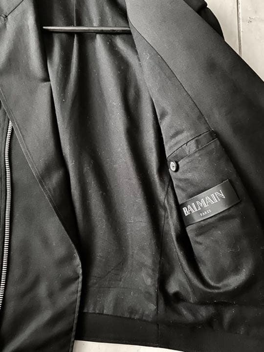 希少 Balmain バルマン サマーウール ライダーズジャケット