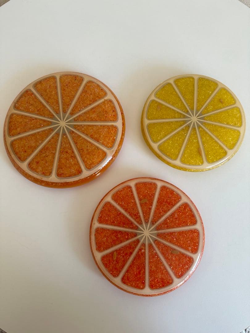 ルーサイト　置物　敷物　オレンジレモン