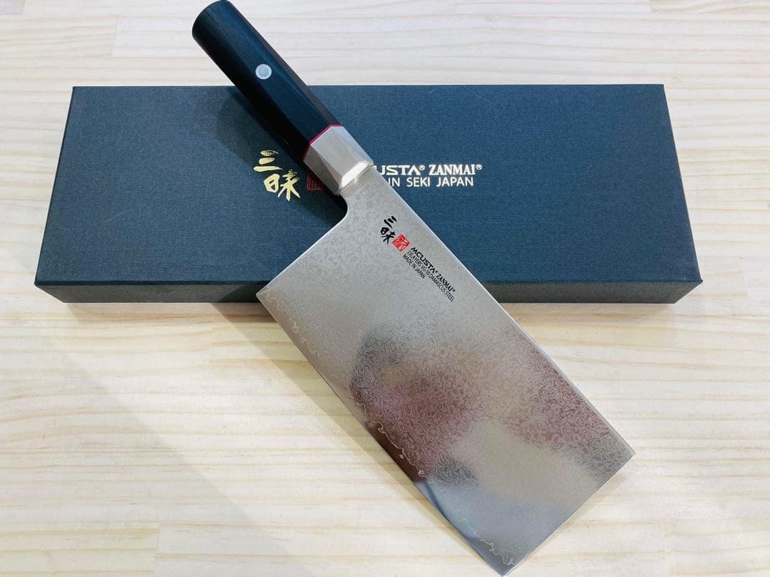 三昧MCUSTA ZANMAI　別誂　中華包丁　VG10ダマスカス　18cm
