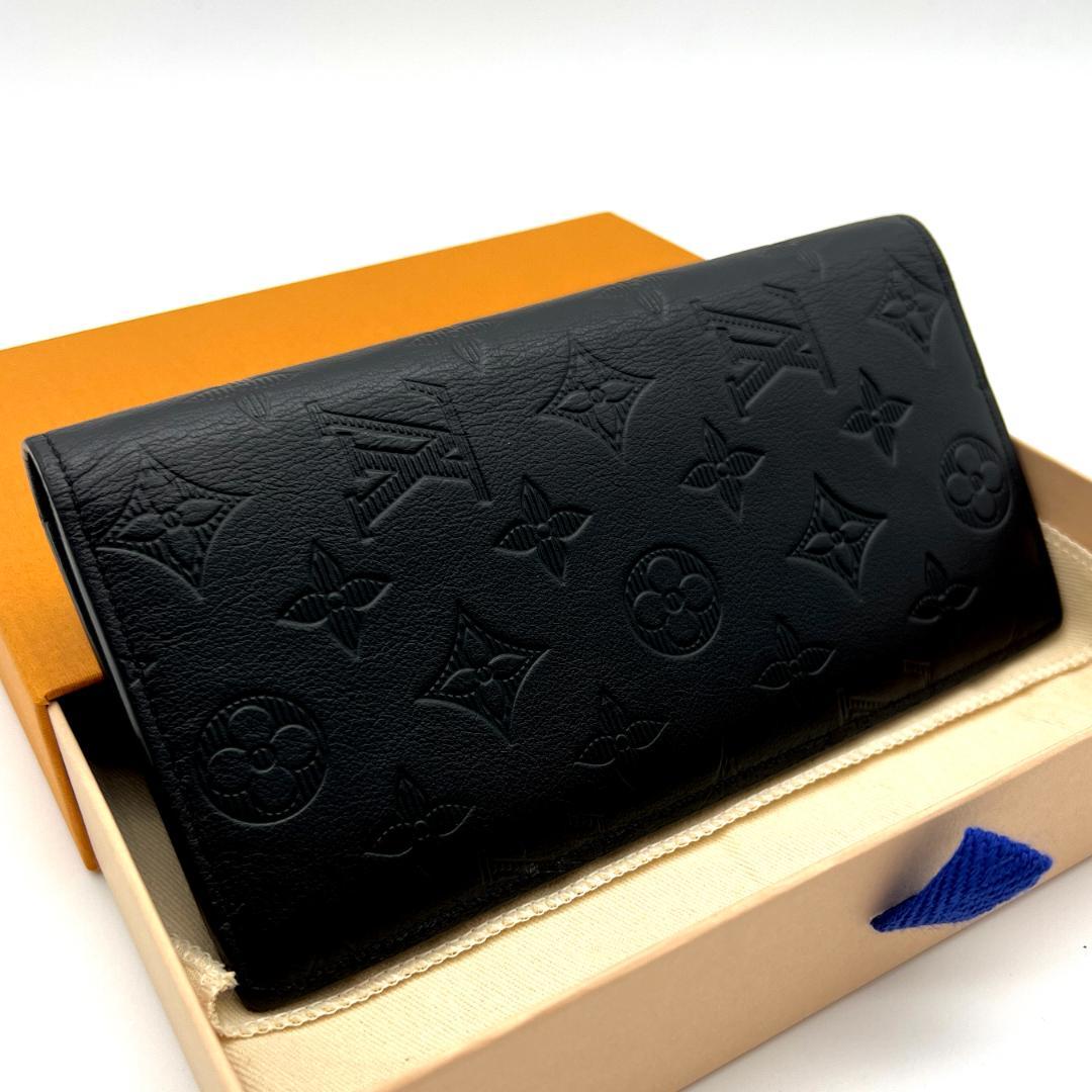 【最高級美品】ルイヴィトン モノグラム シャドウ ブラザ 新型 長財布 A556