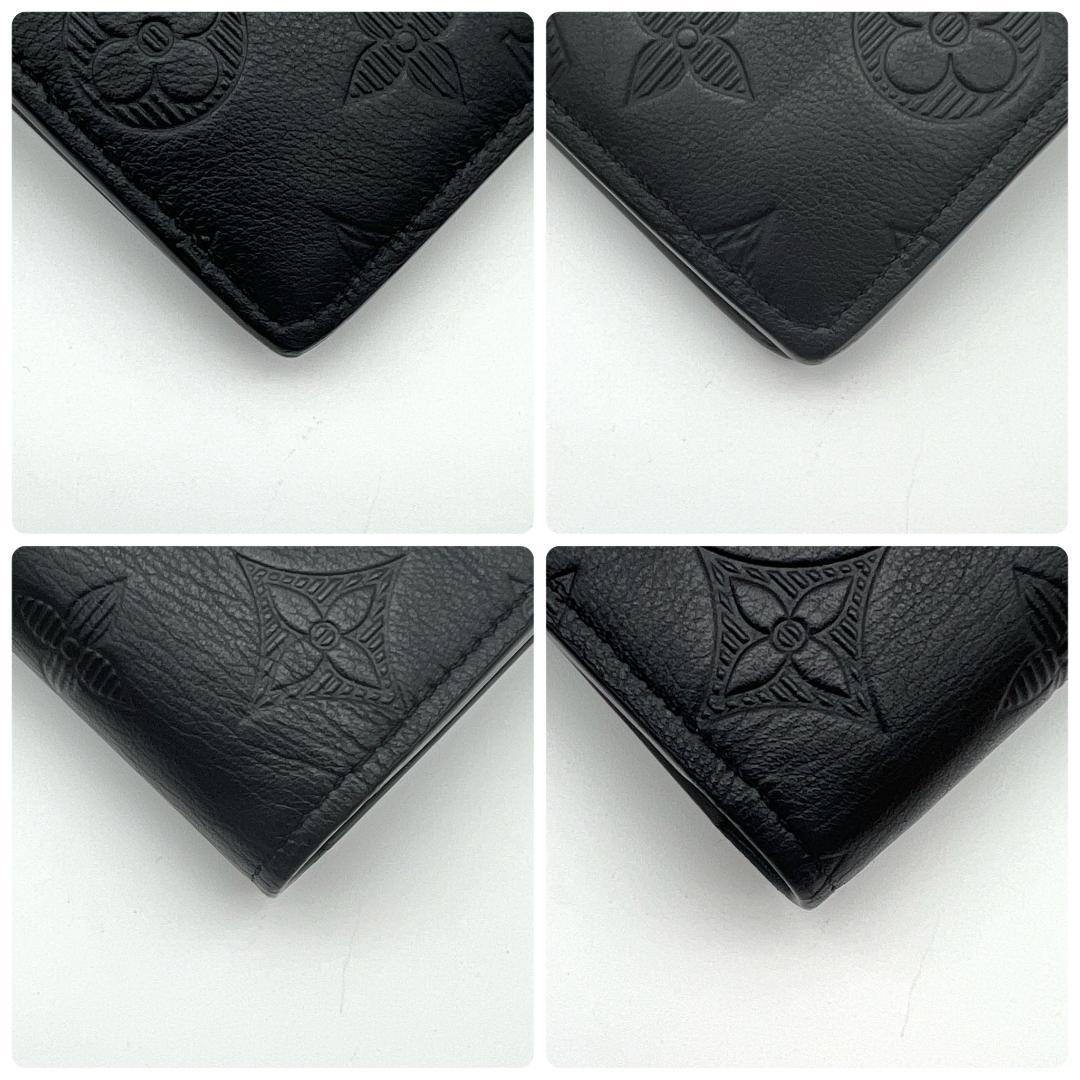 【最高級美品】ルイヴィトン モノグラム シャドウ ブラザ 新型 長財布 A556