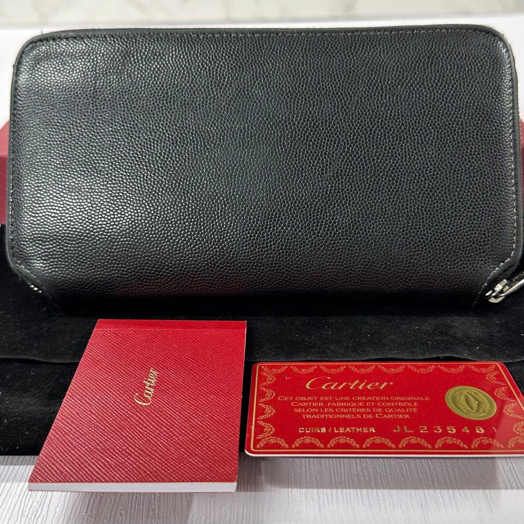 新品同様‼️ カルティエ　Cartier サントス　長財布　ジッピーウォレット