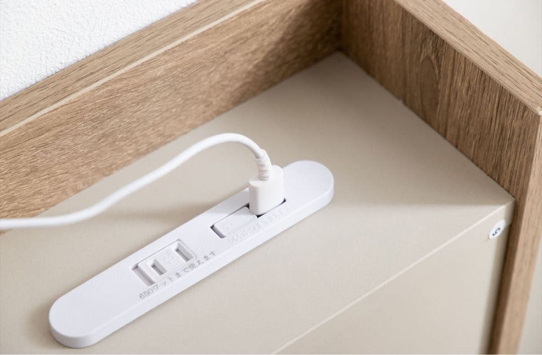 【新品未使用】宮棚&コンセント付き引き出し収納ベッド フレーム&マットレス付き