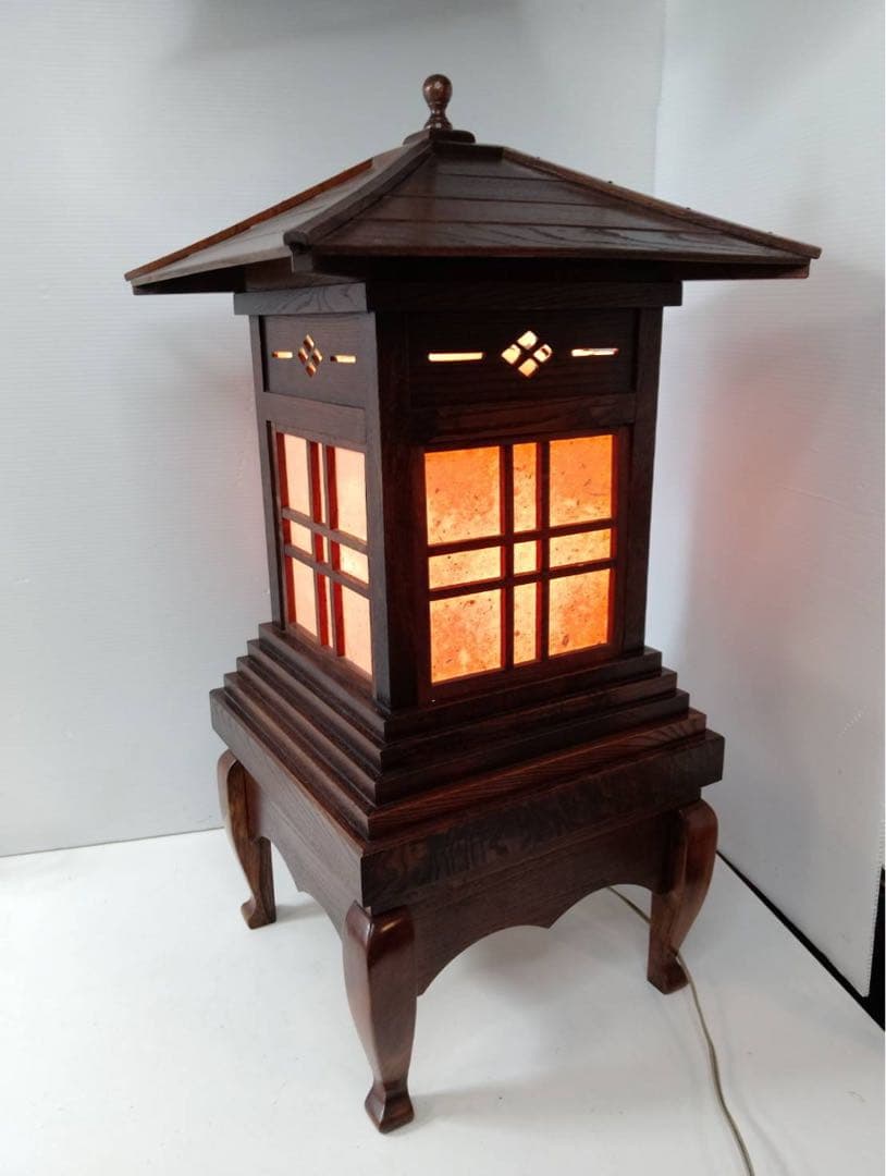 G1734 木製行灯 卓上ランプ レトロ和モダン インテリア