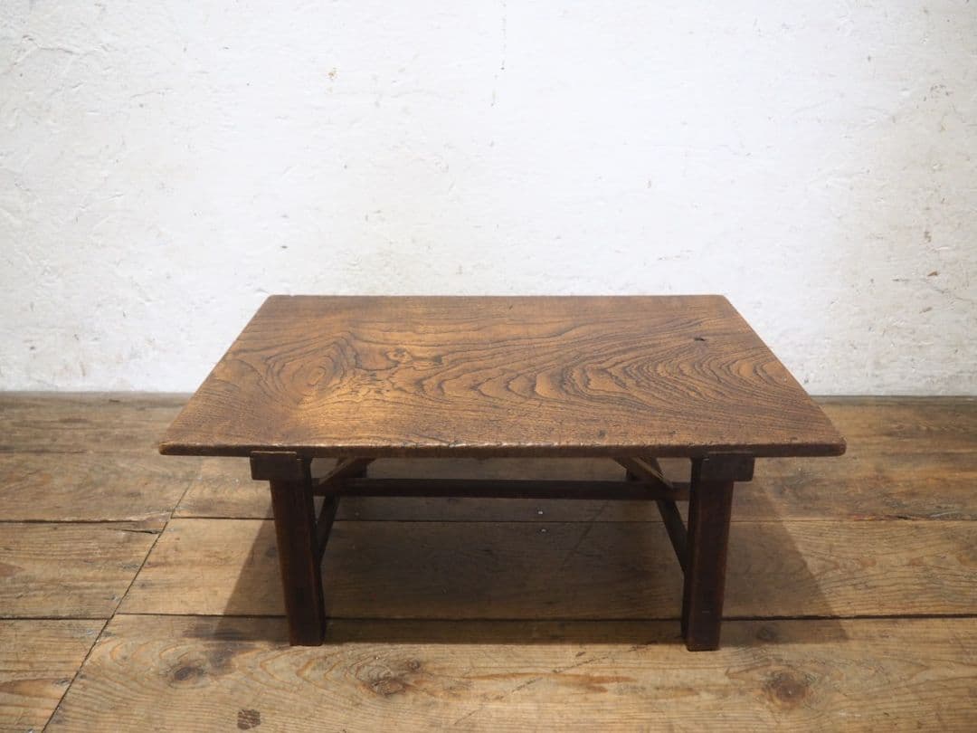 1103 アンティーク　栗のちゃぶ台　文机　座卓　陳列台　ローテーブル　レトロ