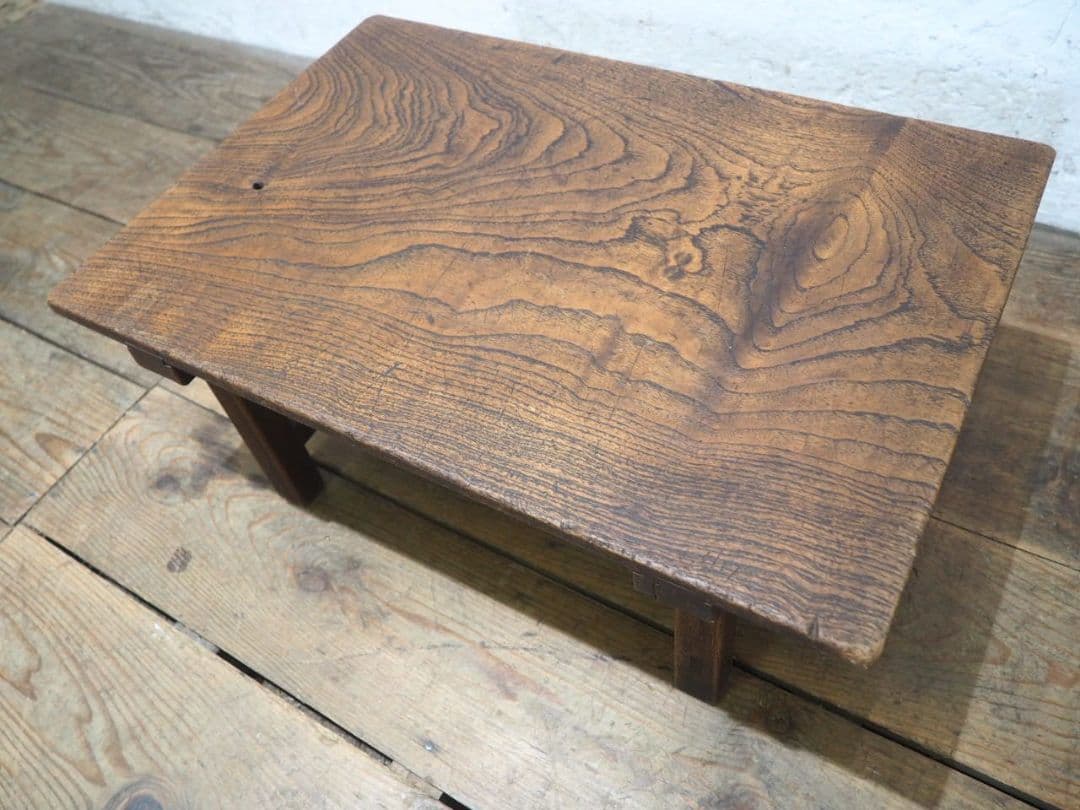 1103 アンティーク　栗のちゃぶ台　文机　座卓　陳列台　ローテーブル　レトロ