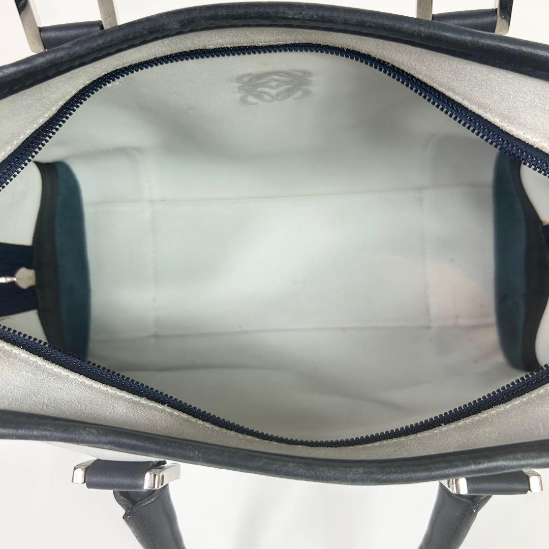 LOEWE ロエベ アマソナ28 グレージュ スエード ミニボストン