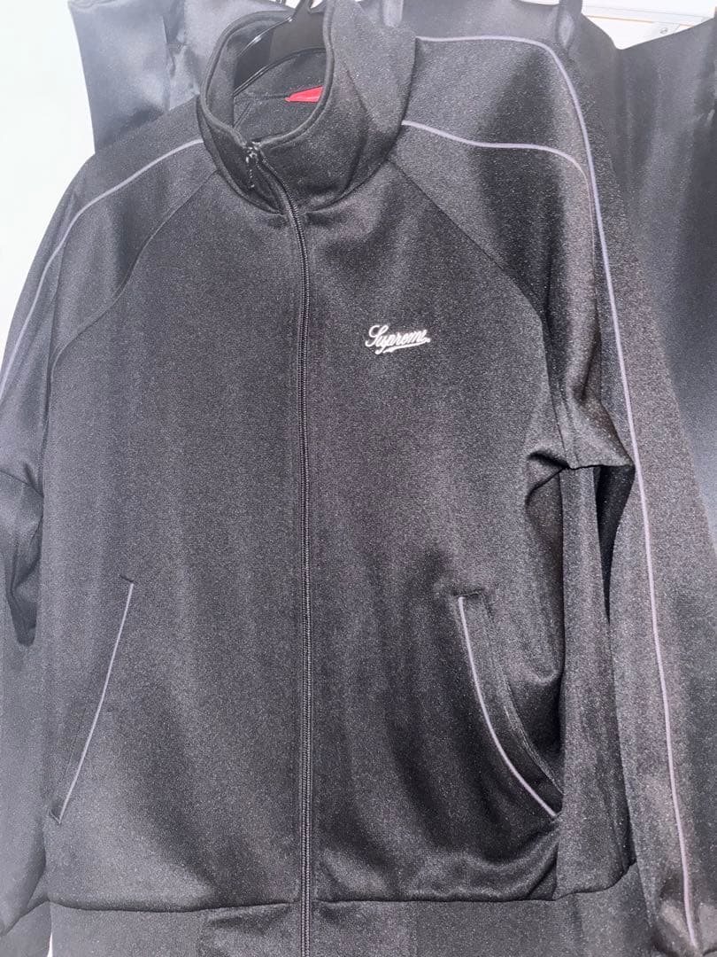 Supreme ブラック ジップアップジャケット