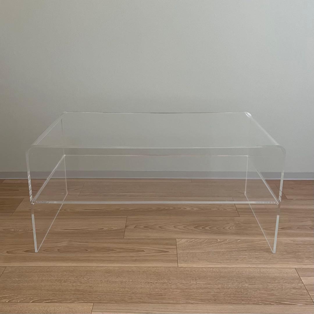 【K出品】棚付き アクリルローテーブル