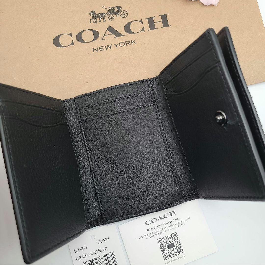 新商品　COACH　コーチ　折り財布　三つ折り財布　シグネチャー　正規品