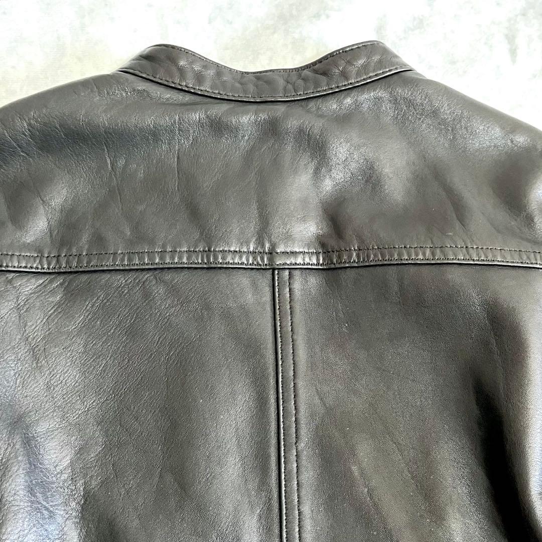 美品⭐️NOBLE ラムレザー　ダブルライダースジャケット　黒　40 羊革