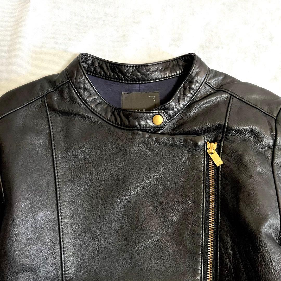 美品⭐️NOBLE ラムレザー　ダブルライダースジャケット　黒　40 羊革