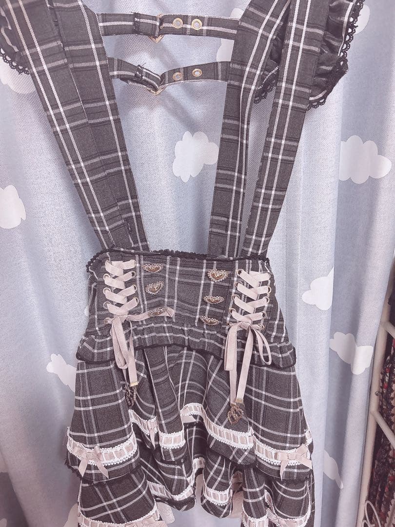 LIZLISA スカパン 黒×ピンク