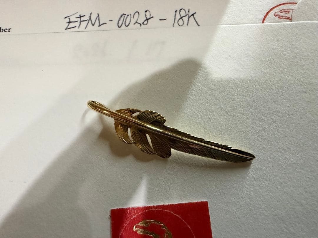 LARRY SMITH ラリースミス 18Kカゼキリフェザー (S) ビーズ×4