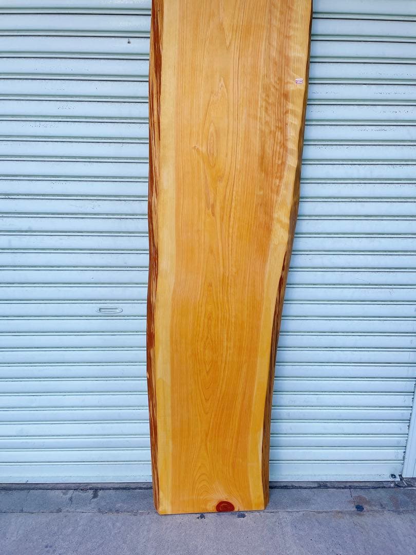 天然檜　一枚板　デスク/テーブル/カウンターテーブル/パソコン机
