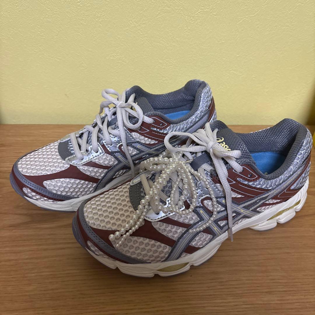 希少　ASICS GELシリーズ スニーカー グレー/ブラウン　emmiコラボ