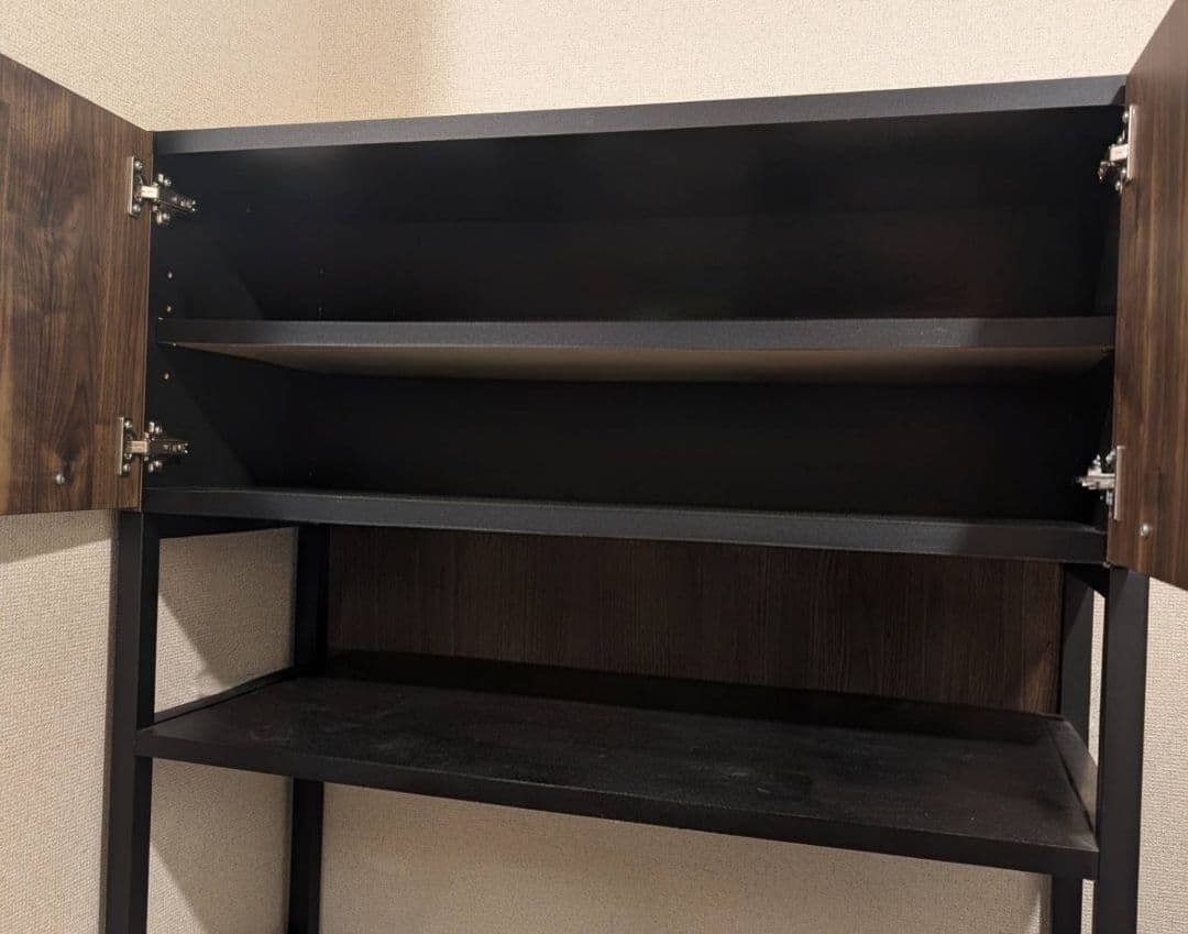 【送料込み】ダークブラウン キッチンカウンター / 食器棚