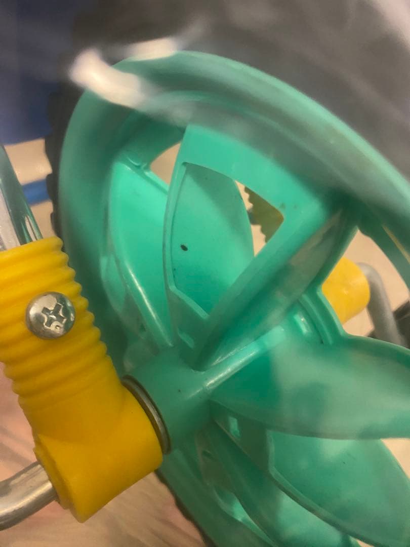 三輪車 ブルー　昭和レトロ　キッズサイクル　豆ダッシュ　トレーニング自転車