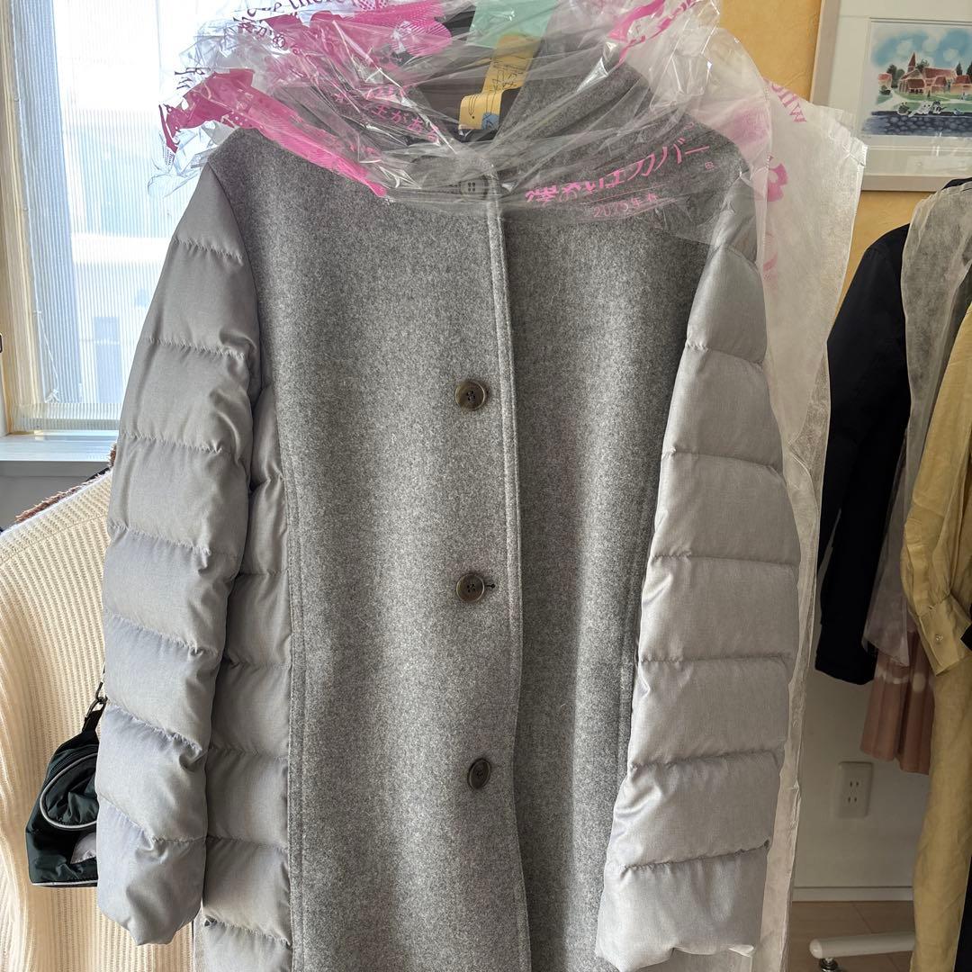 【MORABITO 】美品　グレー ダッフルコート フード付き　クリーニング済み
