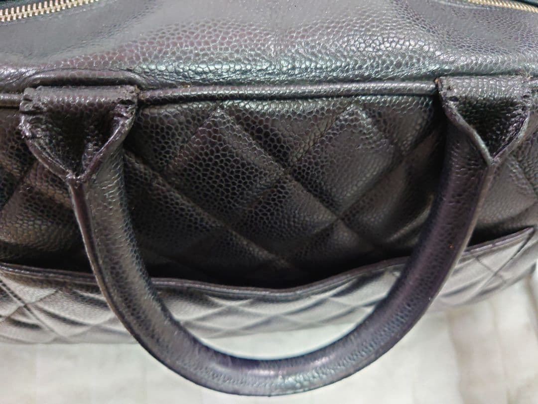 美品　シャネル　キャビアスキン　マトラッセボストンバック　9番台!!