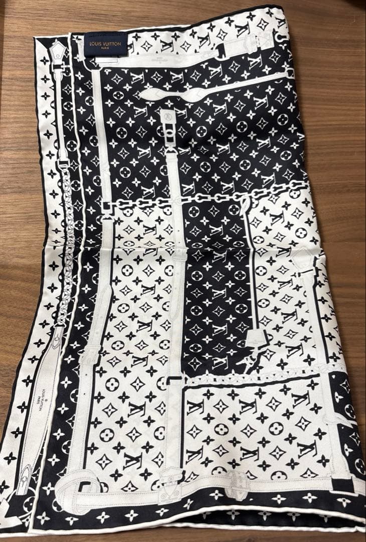 ルイヴィトン カレ バンダナ モノグラム コンフィデンシャル　スカーフ