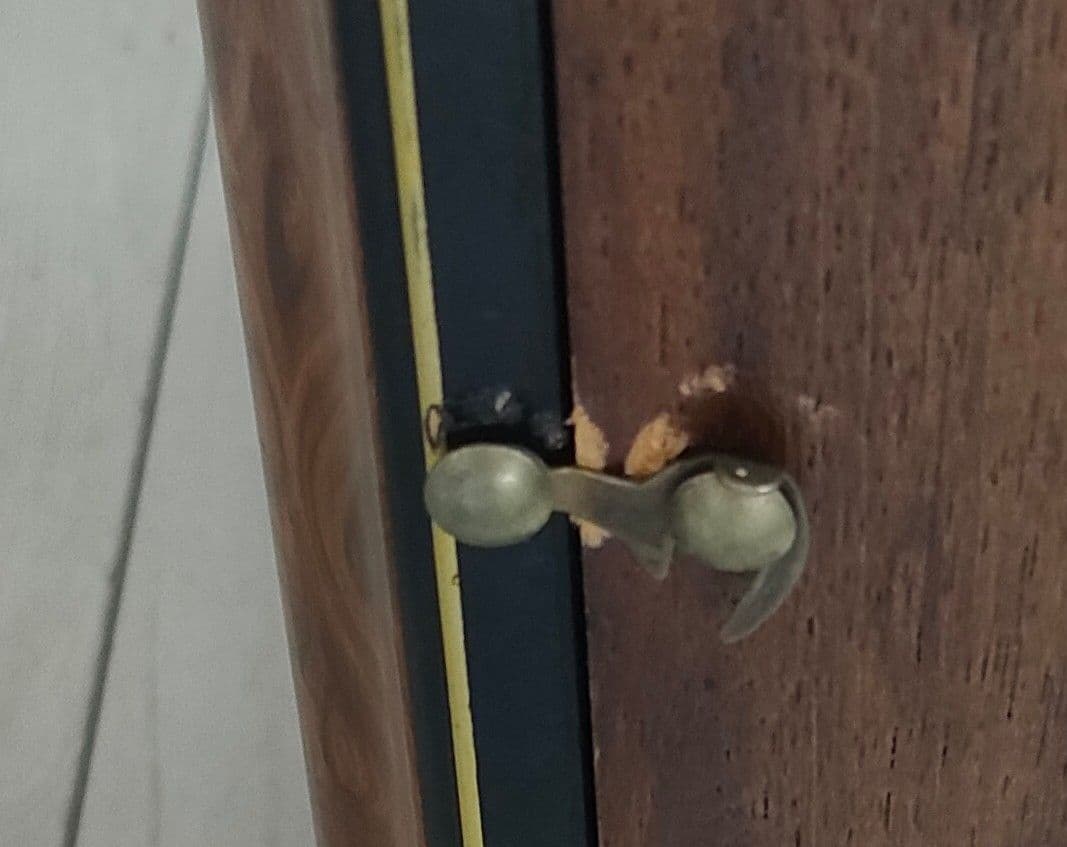 ミラーバック　木製　コレクションケース　ガラス扉