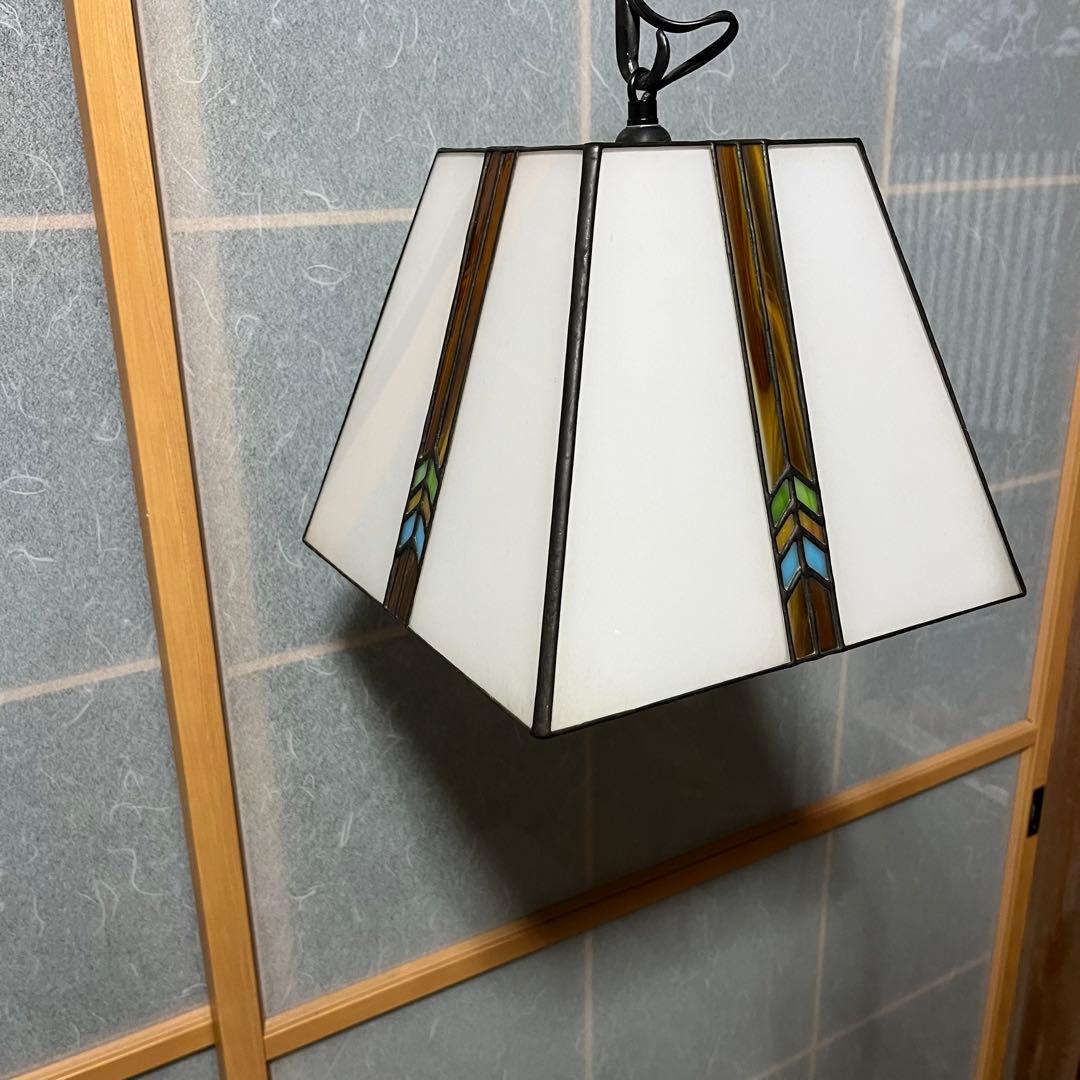 アンティーク　ステンドグラスライト　スタンドライト