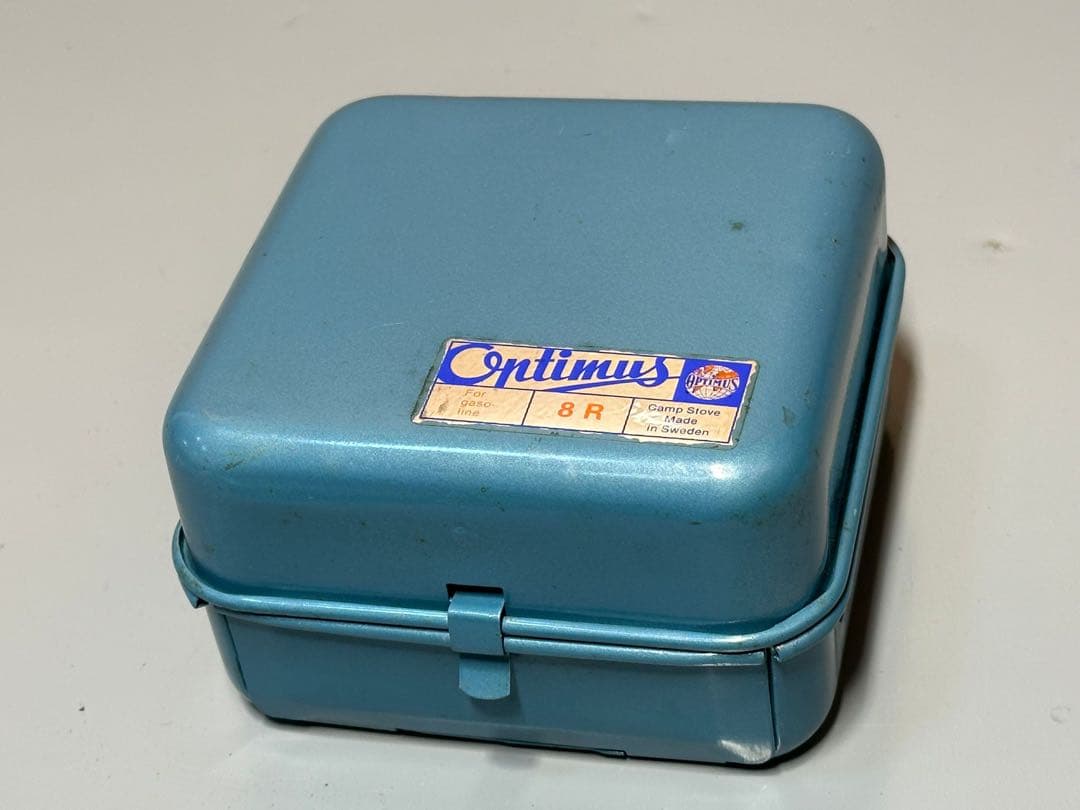 Optimus 8R キャンプ用シングルバーナーコンロ 青 ケース付き