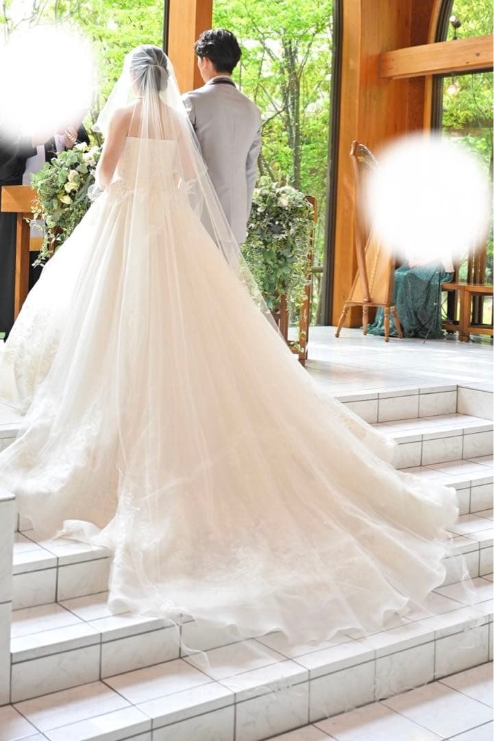 【Vieux Paris/ヴュ・パリ】ウェディングドレス　ヴェール付き