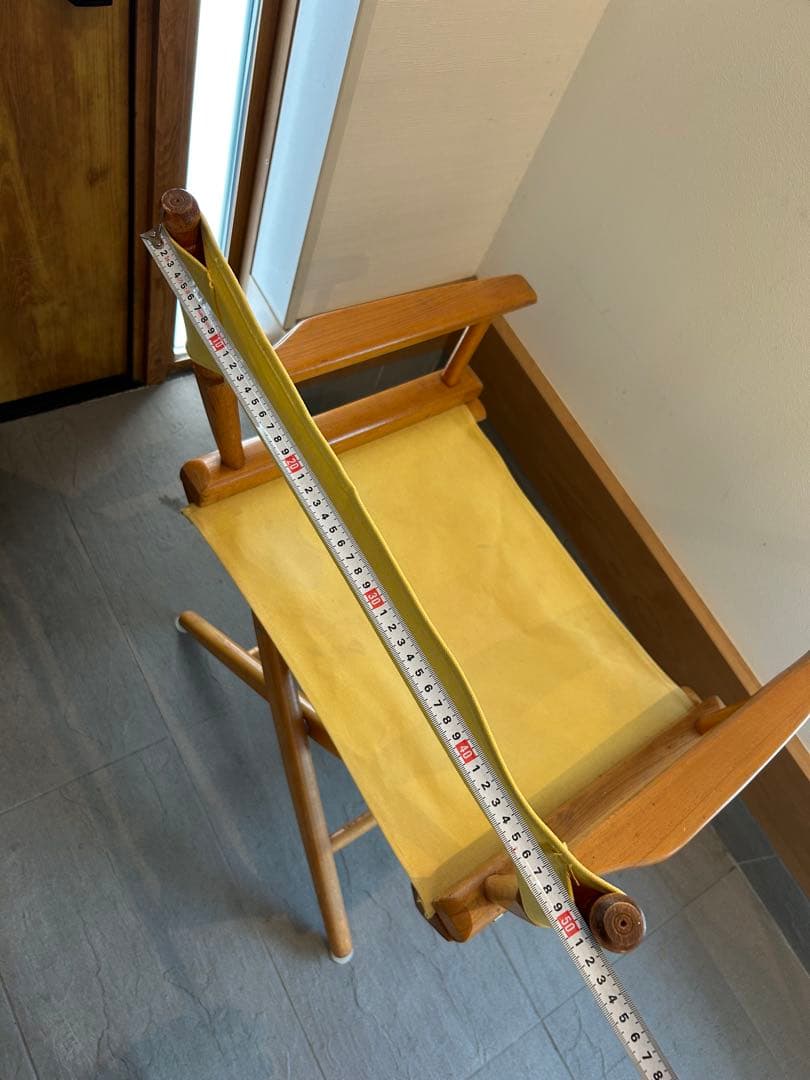 テレスコープ ビンテージ イエロー ディレクターズチェア 2脚セット