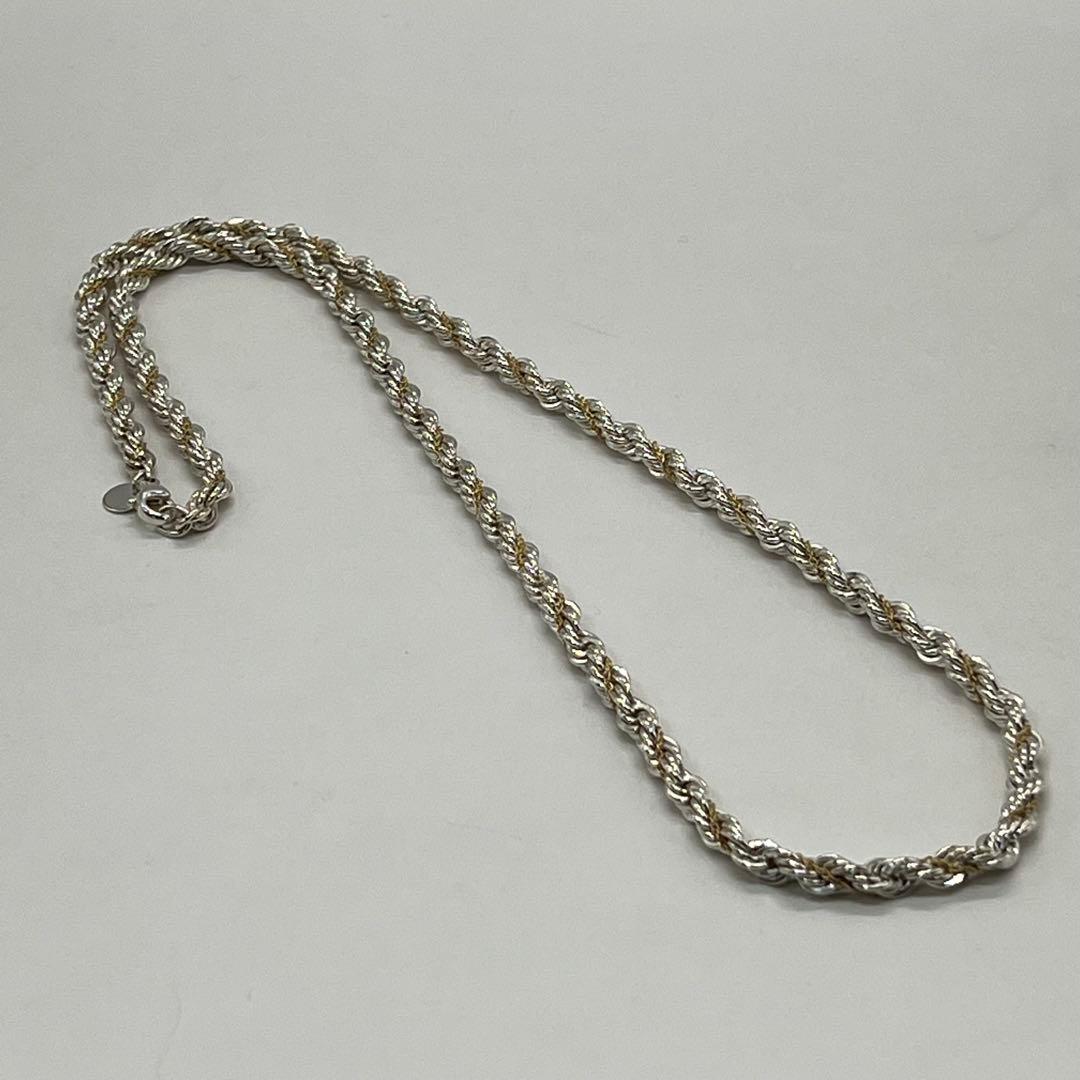 ティファニー TIFFANY ツイストロープ ネックレス コンビ 希少 ロング