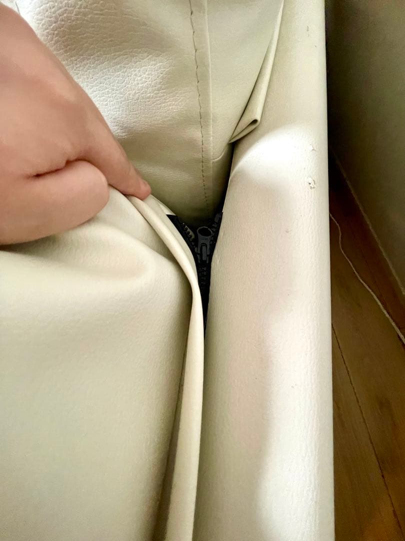 ソファ 合成皮革 白　ホワイト