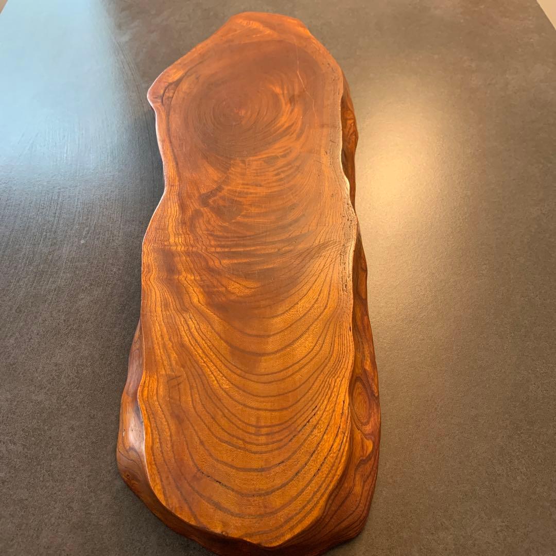 貴重な屋久杉の花台・敷台 美しい木目の一品